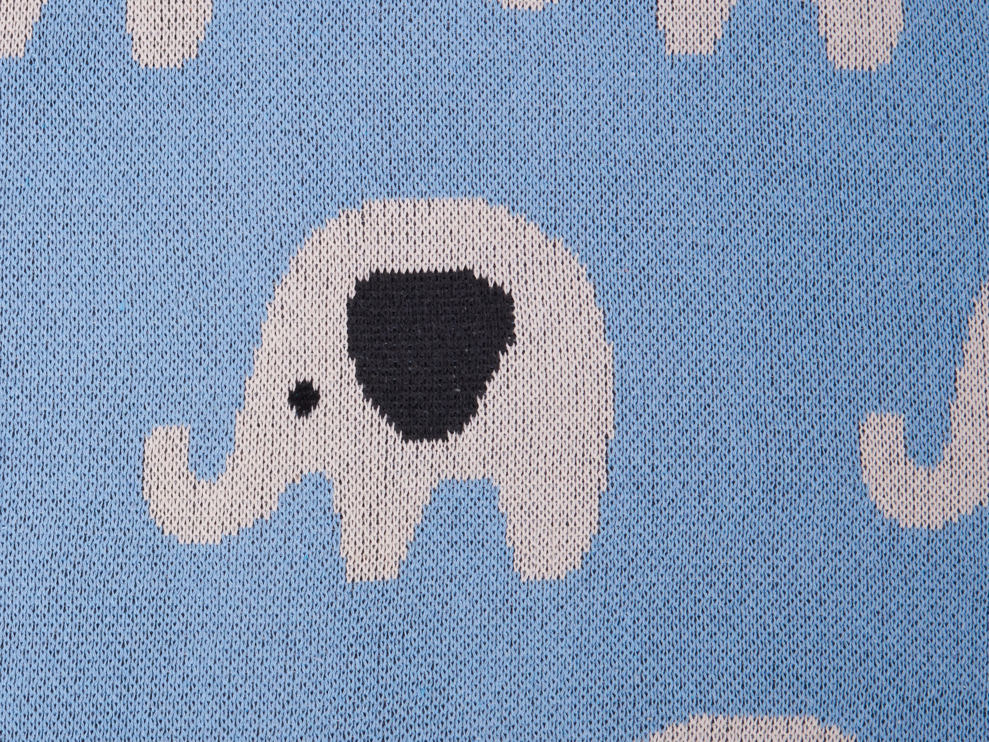 Plaid HILKOT Katoen 130 x 170 cm Blauw