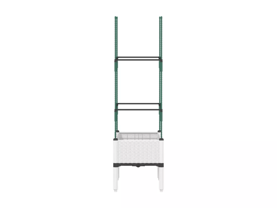 Jardinière bac lit surélevé blanche 43 x 40 x 142 cm 02_0038294