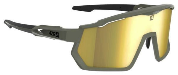 Coffret Lunettes AZR Pro Race RX Kaki Mat / Écran hydrophobe Jaune
