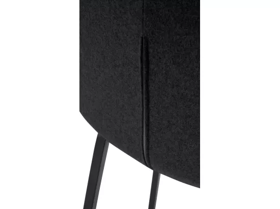 Tabouret de bar - Feutrine & Métal - Anthracite - Monea