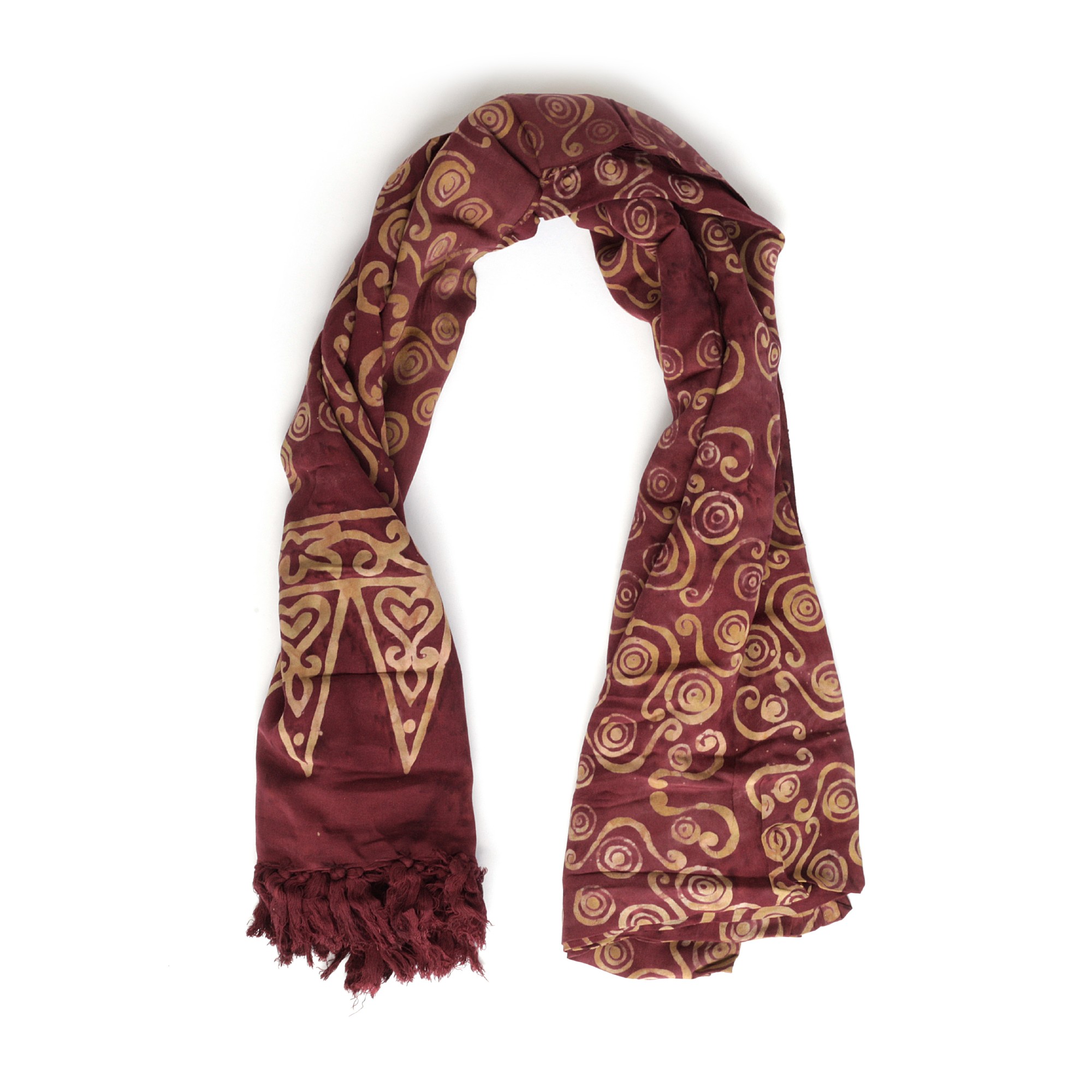 Sarong mit Kokosnuss-Schnalle, Batik, bordeaux günstig bestellen