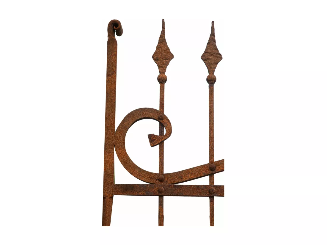 BISCOTTINI Portail - Fer Forgé Finition Antique - Clôture en Fer - Portail en Métal - Porte Décorative - Portail d'Entrée - 402x10x263cm - Une Pièce