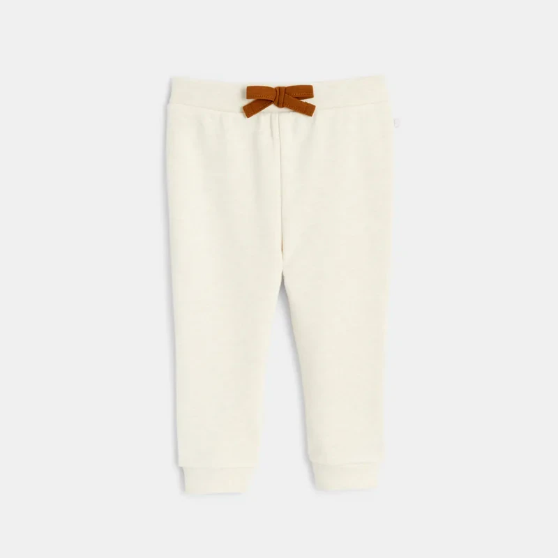 Jogging molleton beige bébé fille Beige
