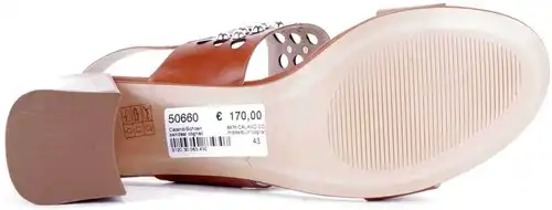 8876 CALAND COGNAC - maat 42 sandaal cognac - maat 42 Calandschoen