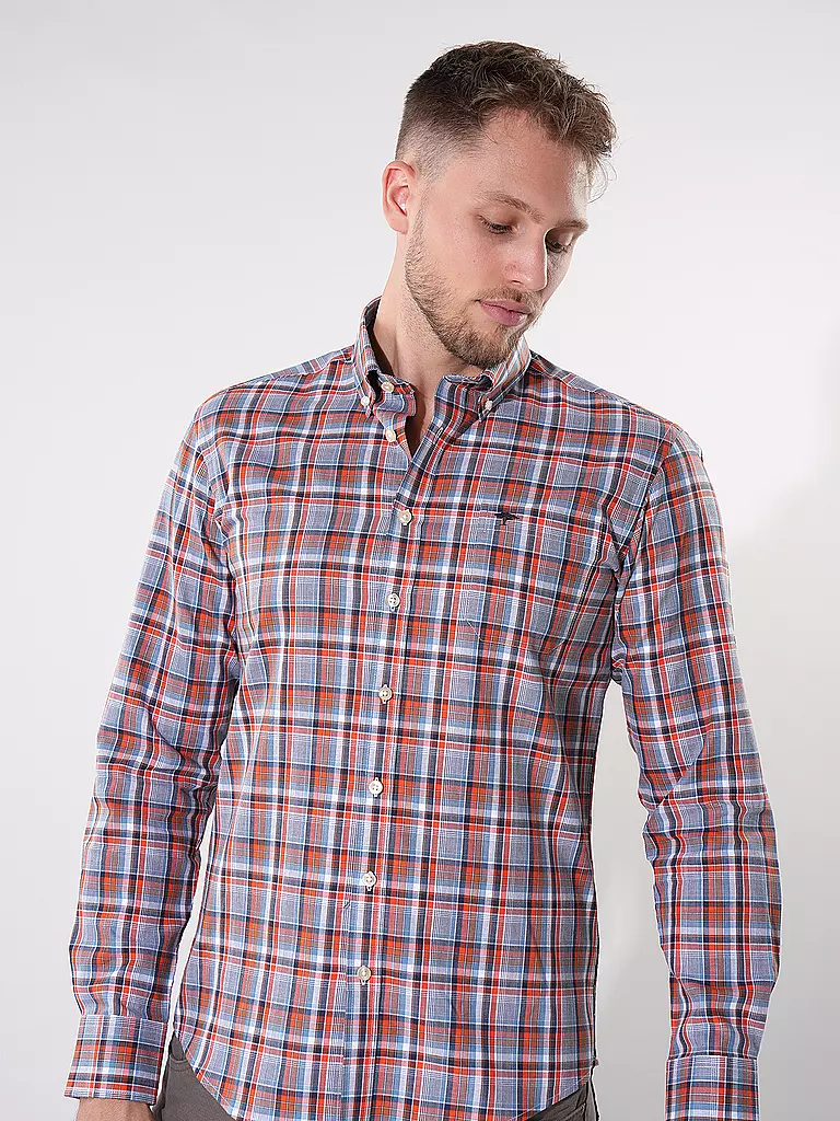 FYNCH HATTON Hemd Casual Fit orange