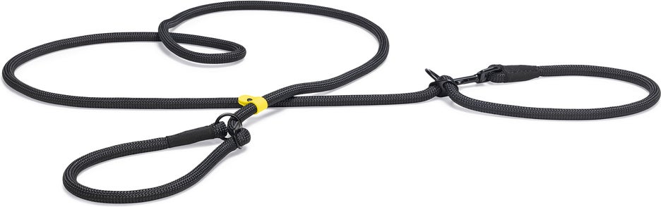Beeztees hondenriem met halsband Parinca Premium zwart 300 x 1,2 cm