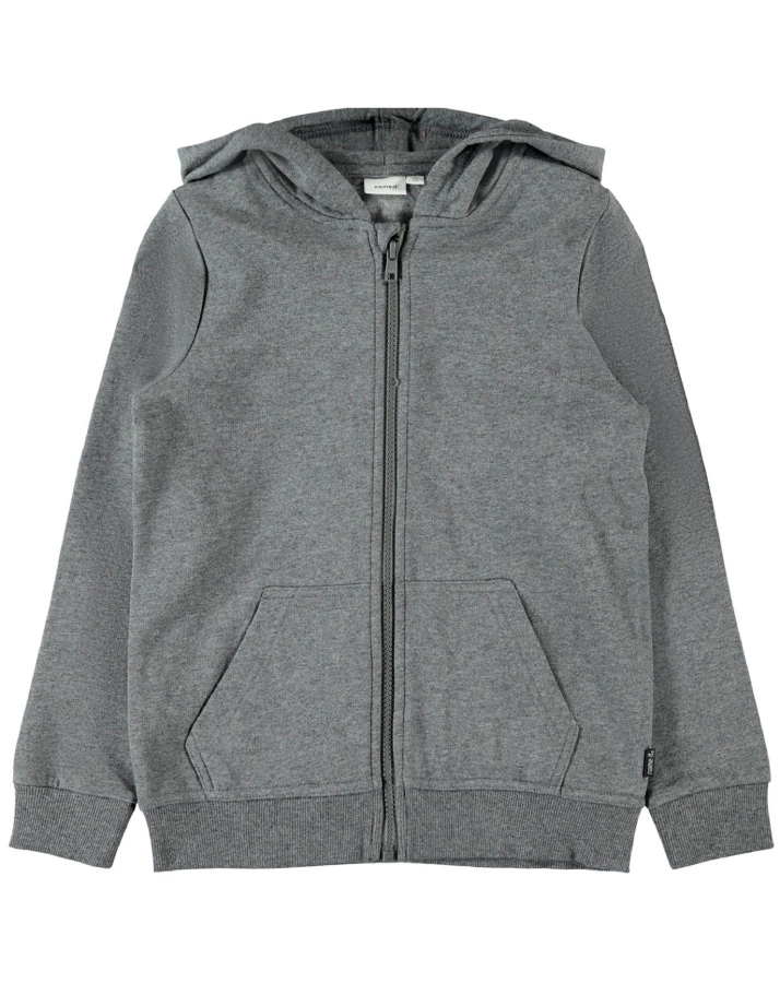 Kapuzenjacke NKMNESWEAT in grey melange