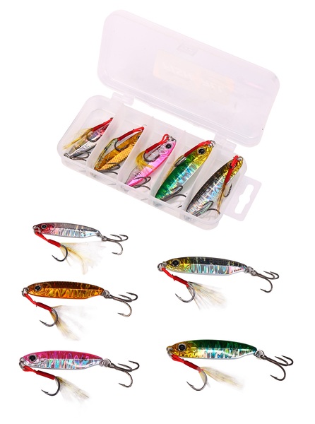 Jigs métalliques mer Fish4All (5pcs)