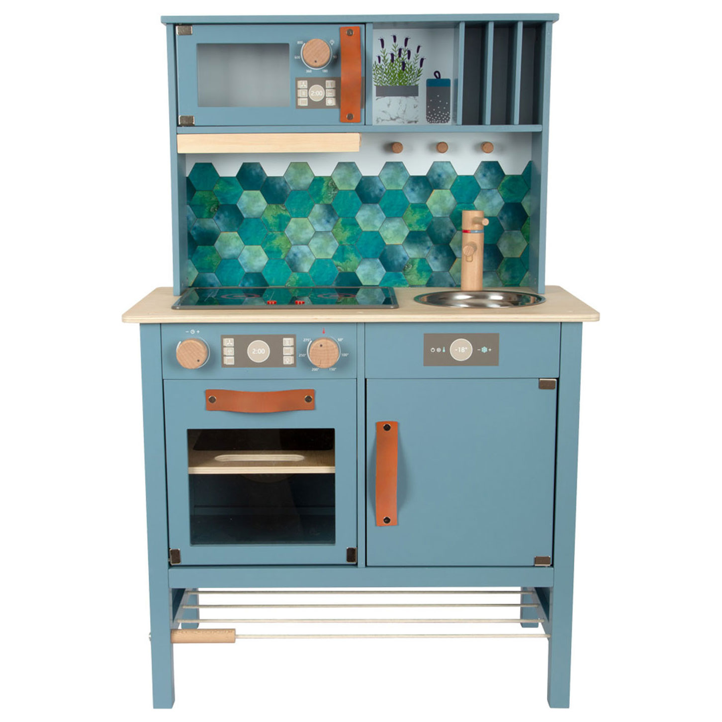 Small Foot-Houten Kinderkeuken Blauw, 7dlg.