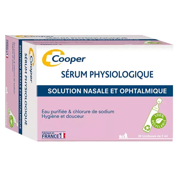 Cooper Sérum Physiologique 30 unidoses