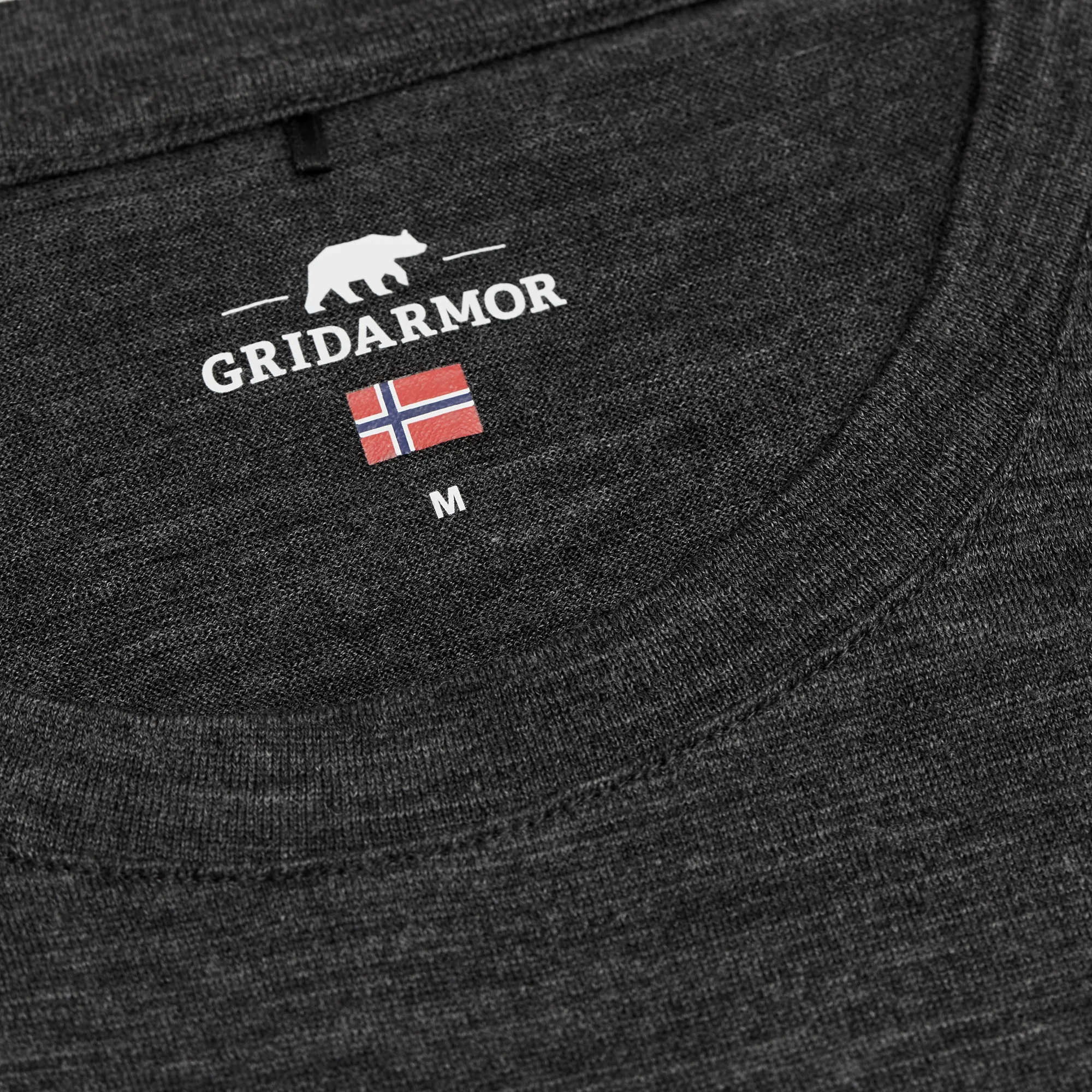 Gridarmor Larsnes Merino T-Skjorte Men Dark Grey Melange