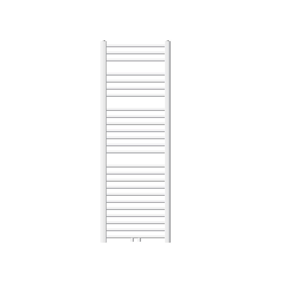 ECD Germany Badkamerradiator 500 x 1500 mm - Wit - Gebogen met middenaansluiting - Designradiator Handdoekverwarmer Handdoekdroger Handdoekradiator Handdoekverwarmer Badkamerverwarming