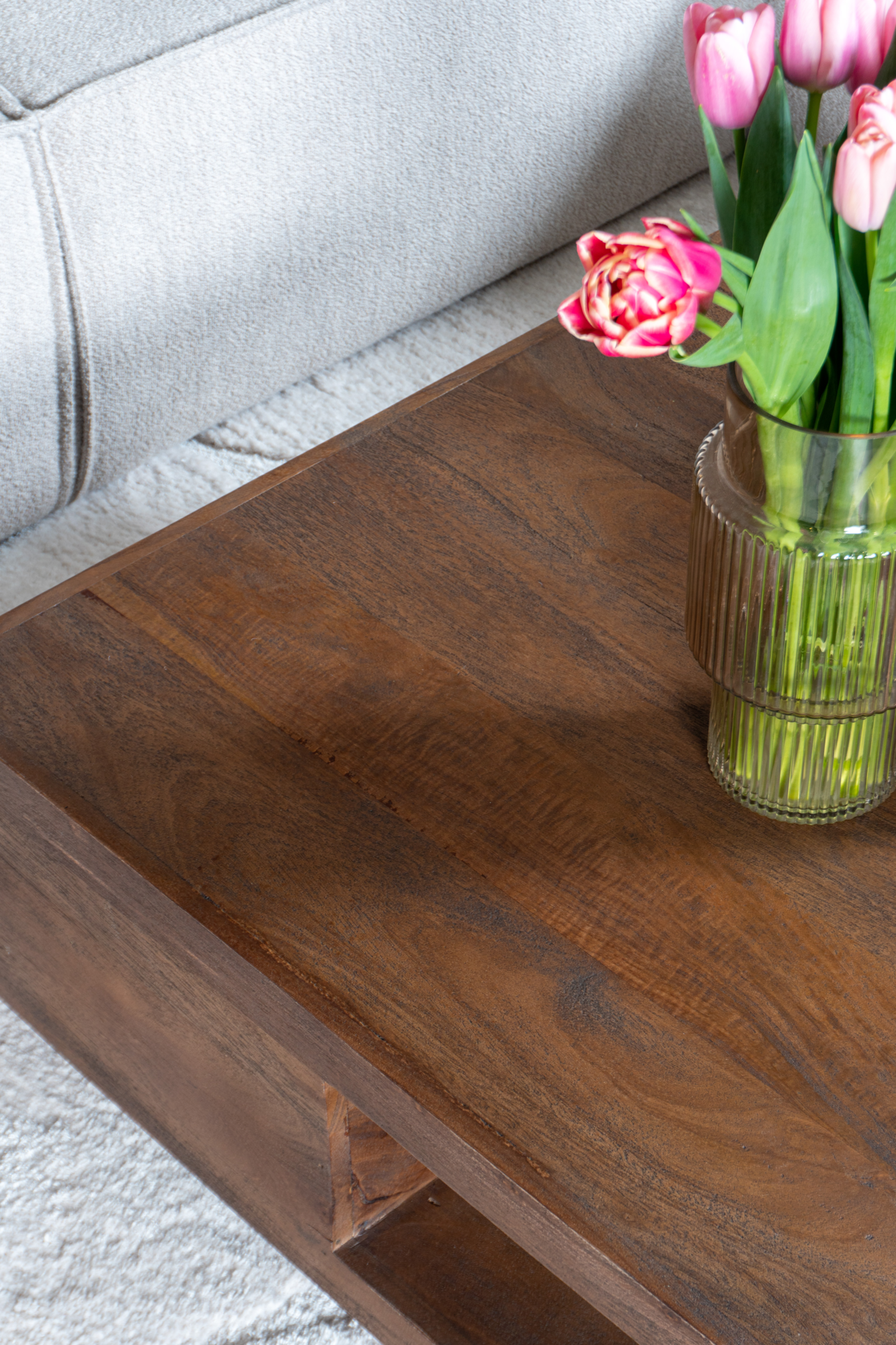 Salontafel Bram Mangohout 80x80 cm Espresso