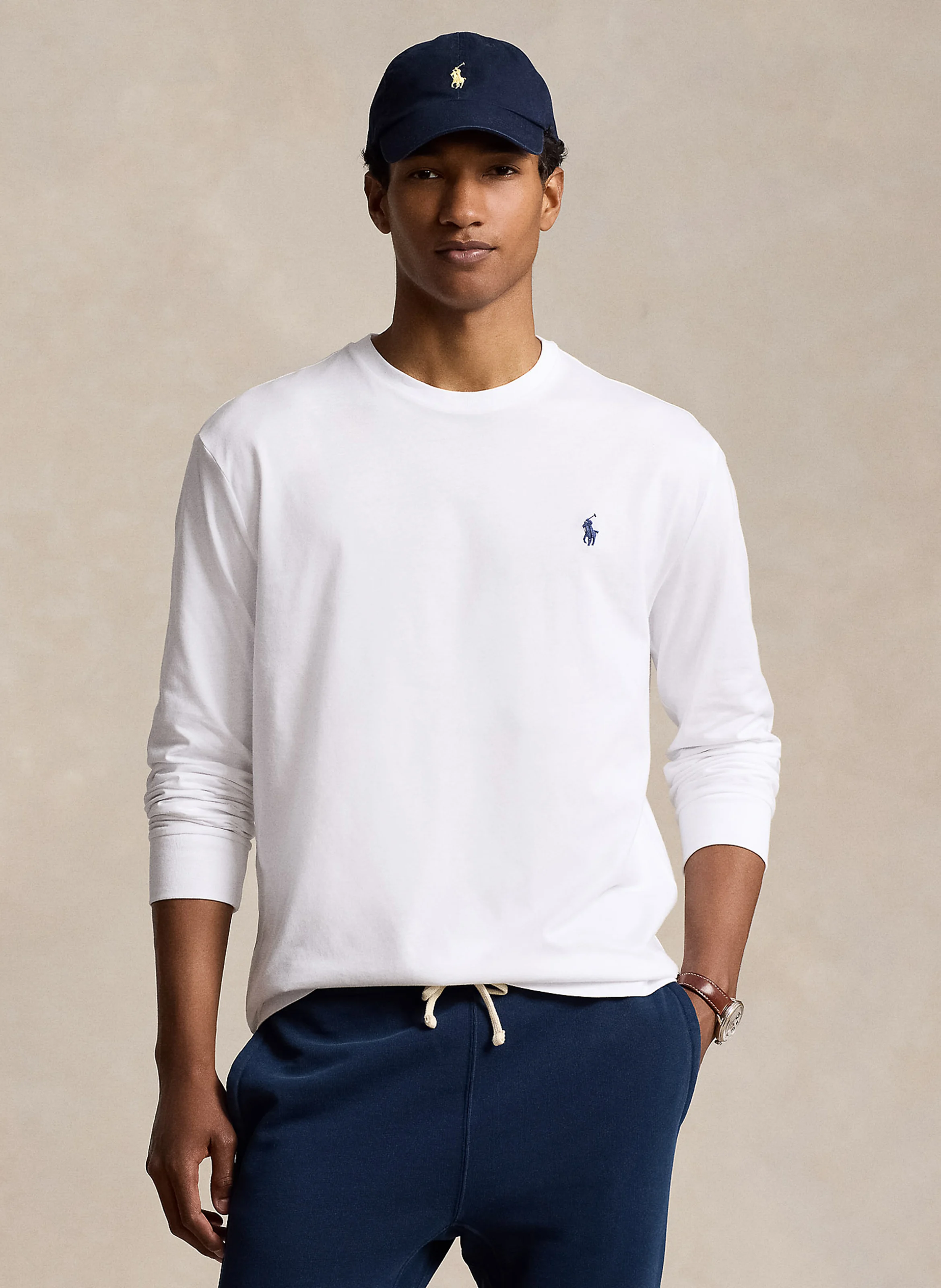 T-shirt col rond en coton | Blanc
