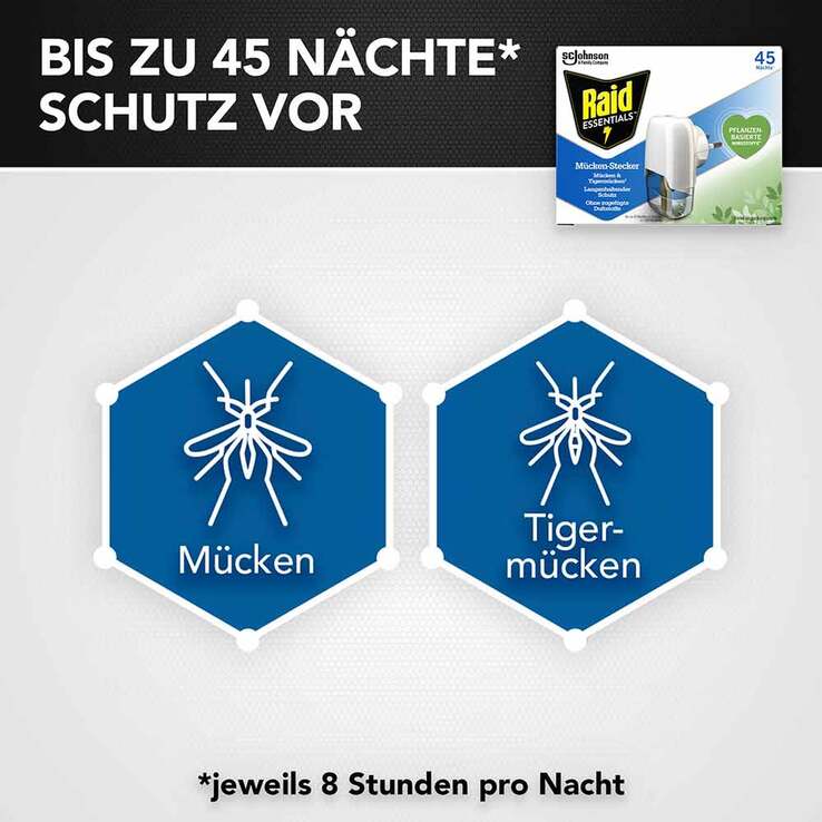 Raid Essentials Mücken-Stecker 45 Nächte , 32 ml