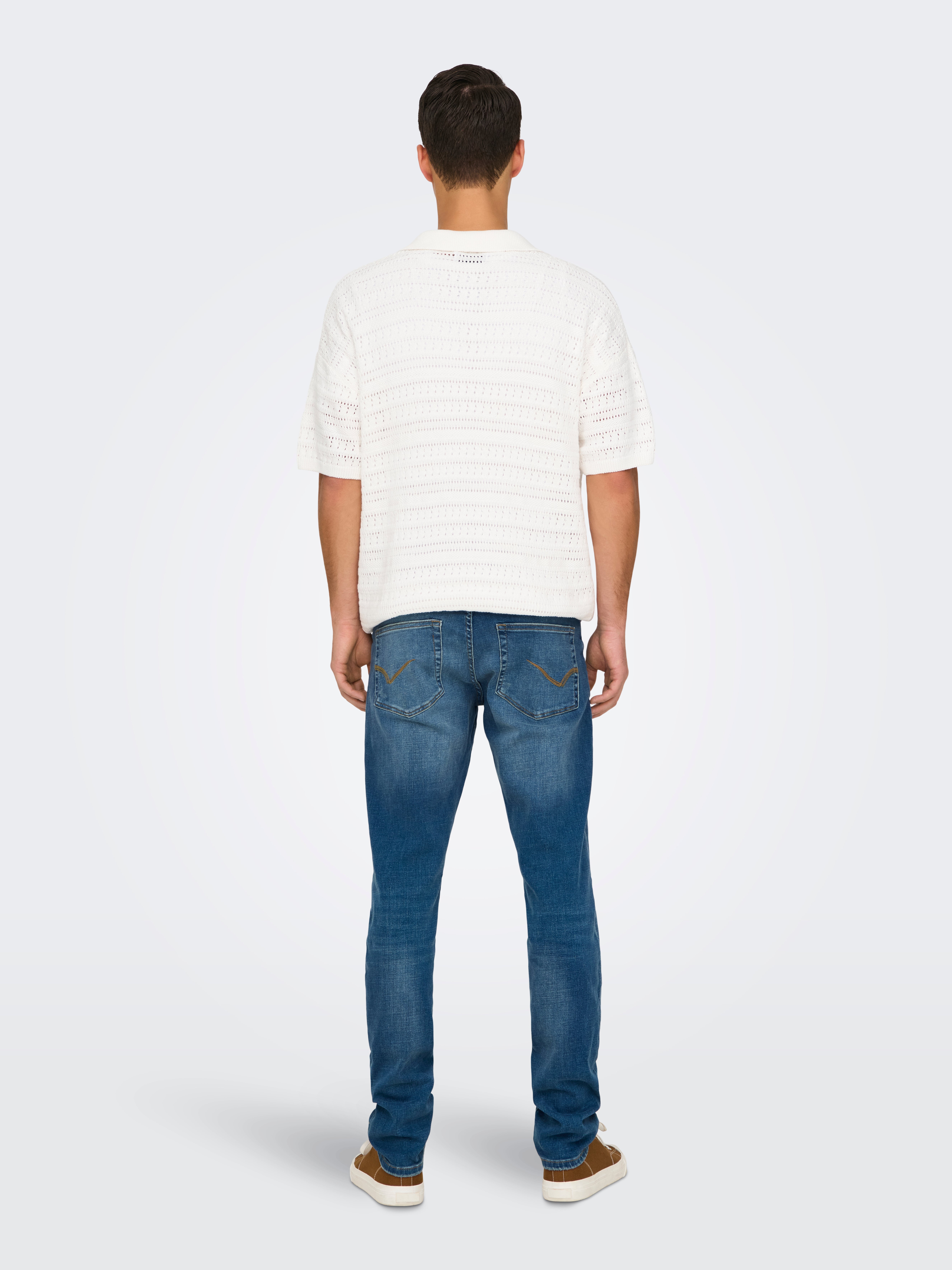 ONSLOOM Niedrige Taille Slim Fit Jeans Light Medium Blue Denim