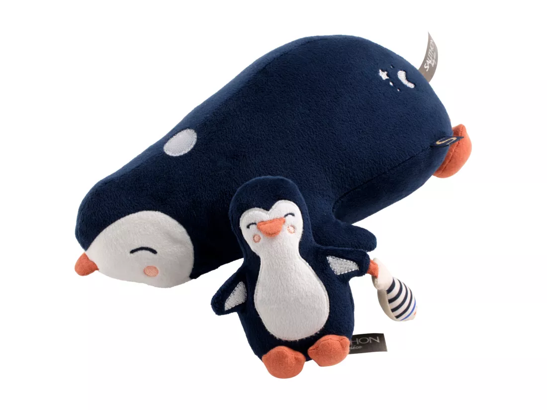 Peluche pingouin bleu marine