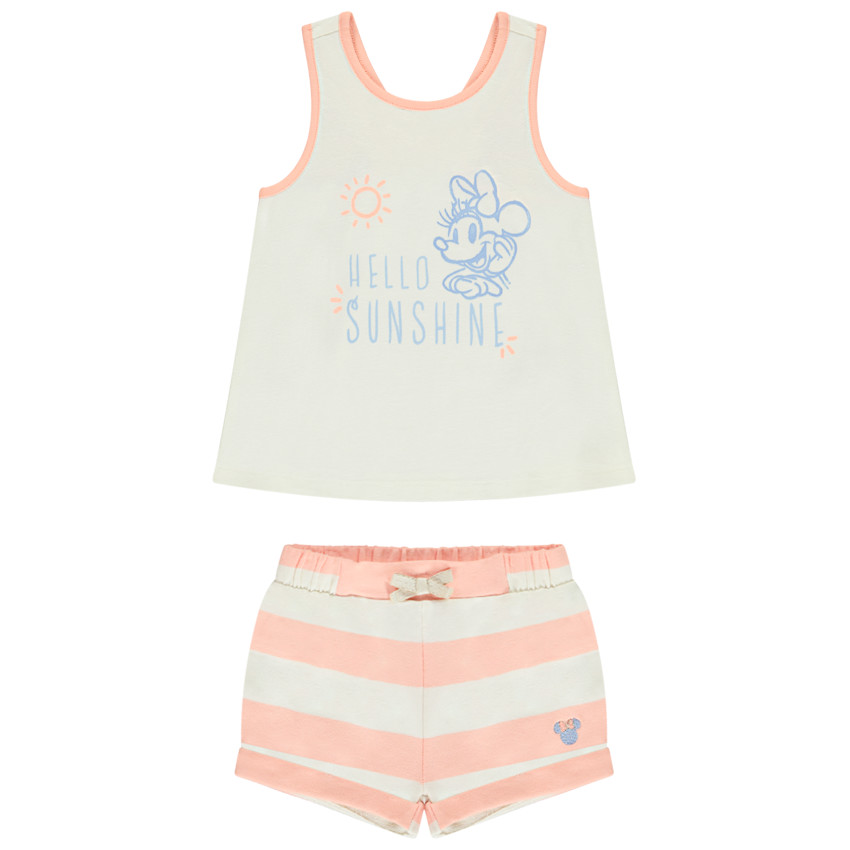 Ensemble short molleton + débardeur imprimé Minnie  pour bébé fille