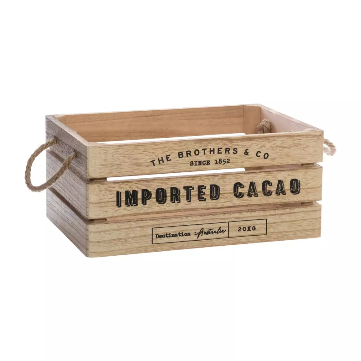 Lot de 3 caisses cagettes (H15 cm) Colonial Naturel