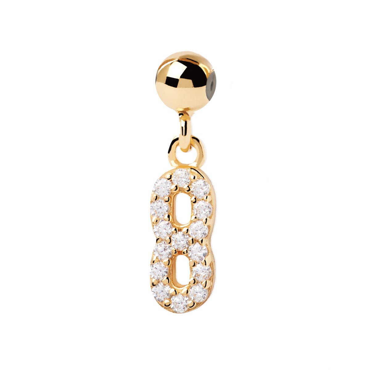 Charm PdPaola Numéro 8 doré