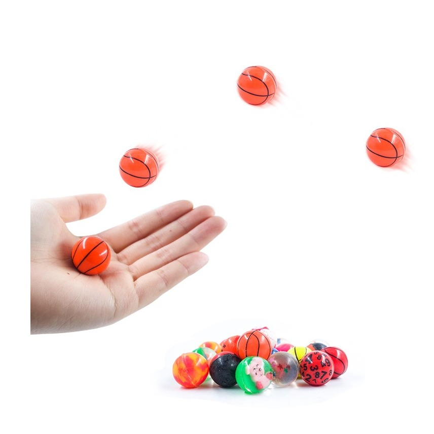 (100er Set) Ø25mm Gummi Ball Bouncing Hüpfball Spielzeug Mitgebsel Flummi - Assortiert