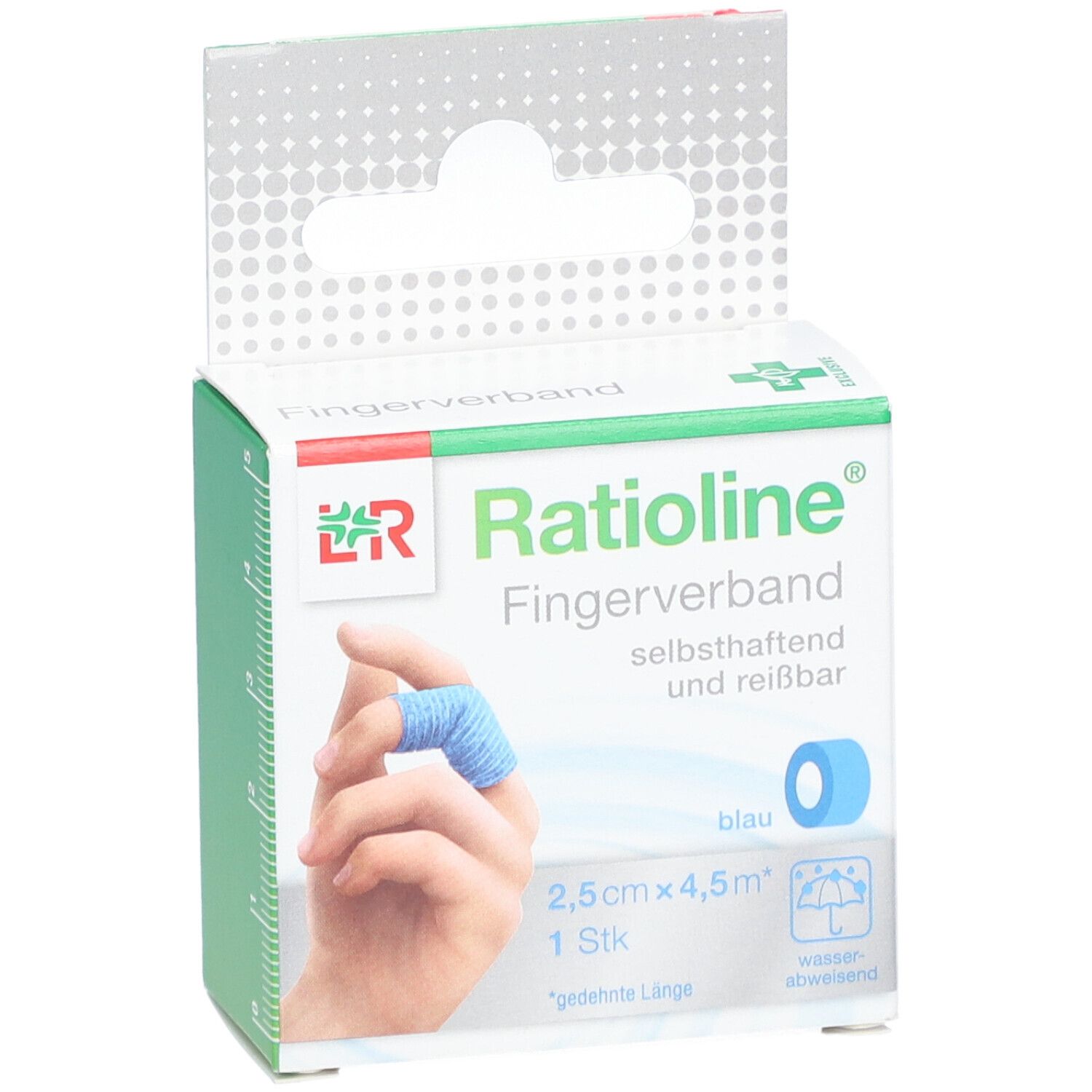 Ratioline Selbsthaftende Fingerverbindung 2,5cm x 4,5m Blau