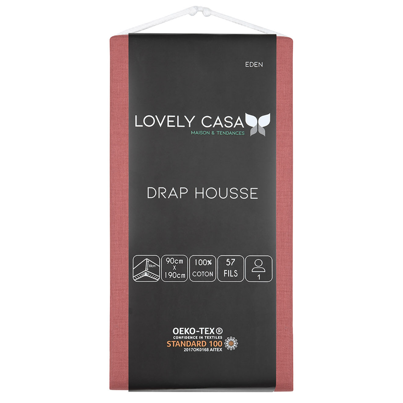 Stof Drap housse Eden bonnet 30 cm grenache