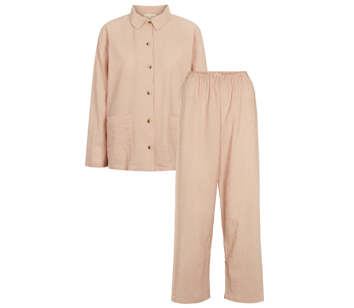 Pajama Set W, Pyjamassæt - Soft Cheek Stripe