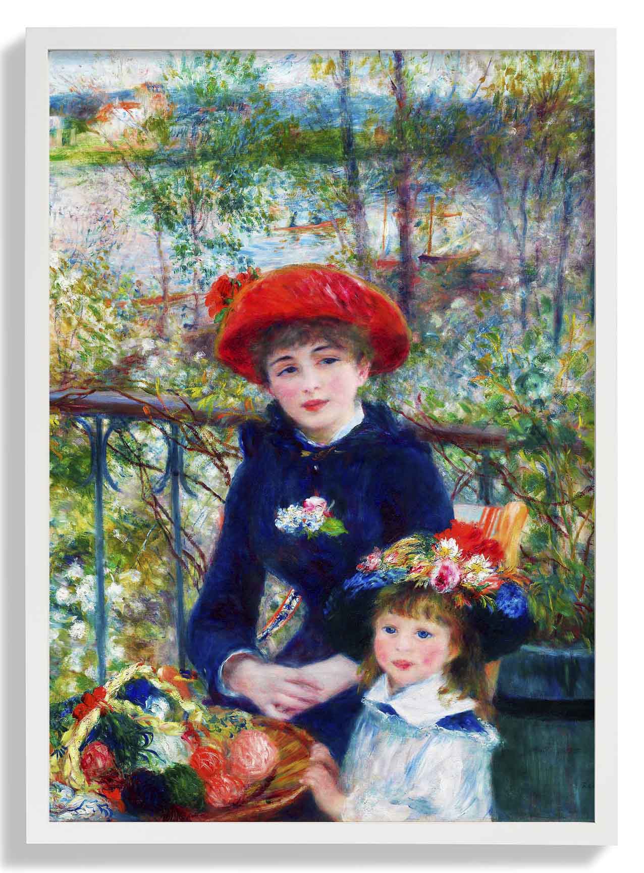 Zwei Schwestern auf der Terrasse Gemälde von Pierre A. Renoir