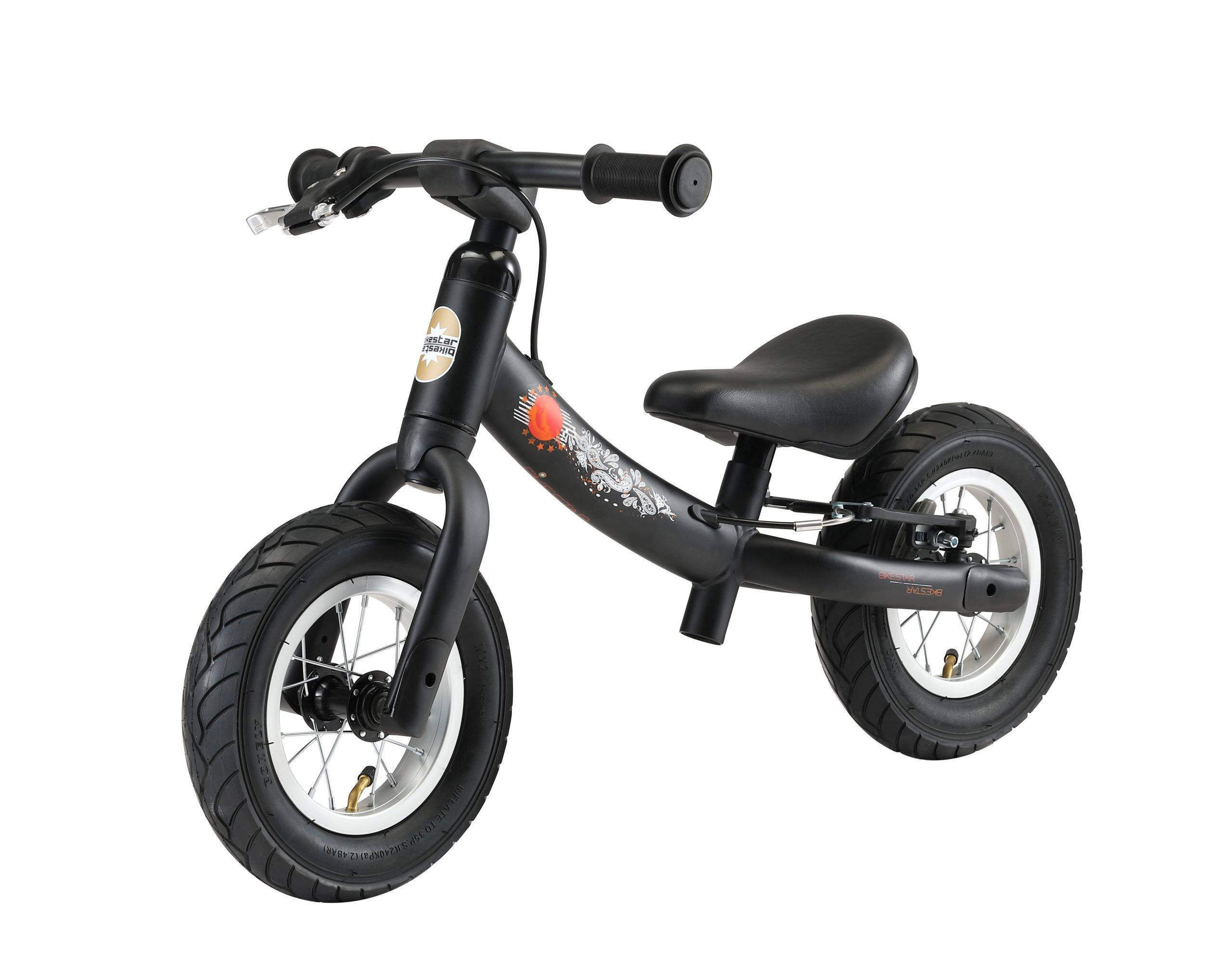 BikeStar Sport, 2 in 1 meegroei loopfiets, 10 inch, zwart