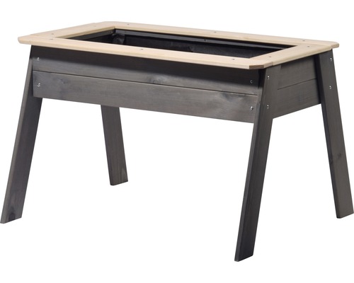 Kinderbed op palen met plank 60x78x50 cm grijs