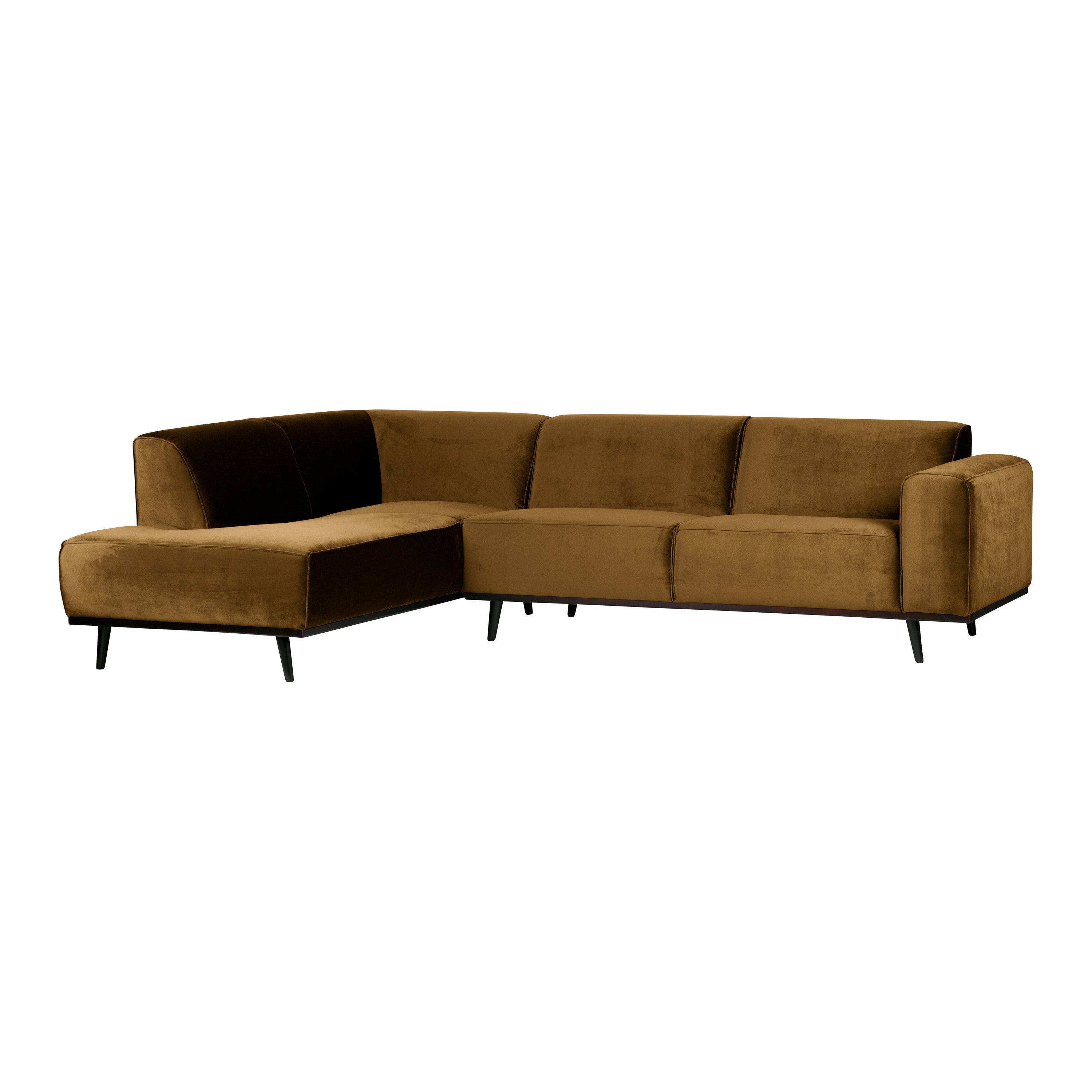 WOOOD Statement Hoekbank Links - Fluweel - Honey Yellow