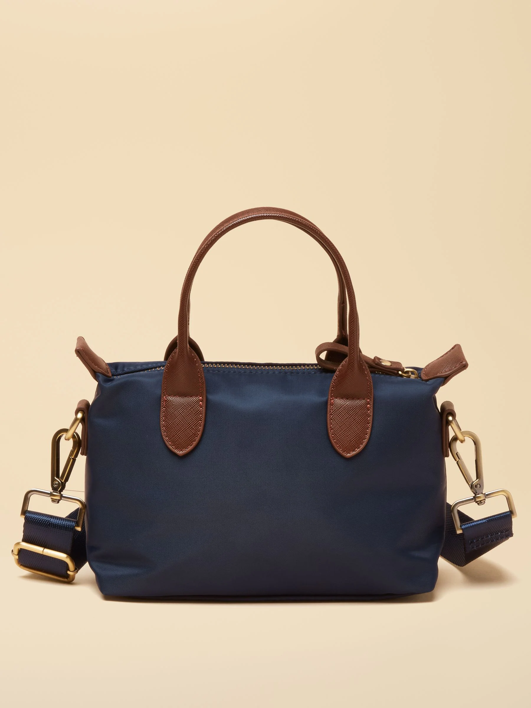 Marineblauw - Joules Edie Ecru Check Crossbody Bag