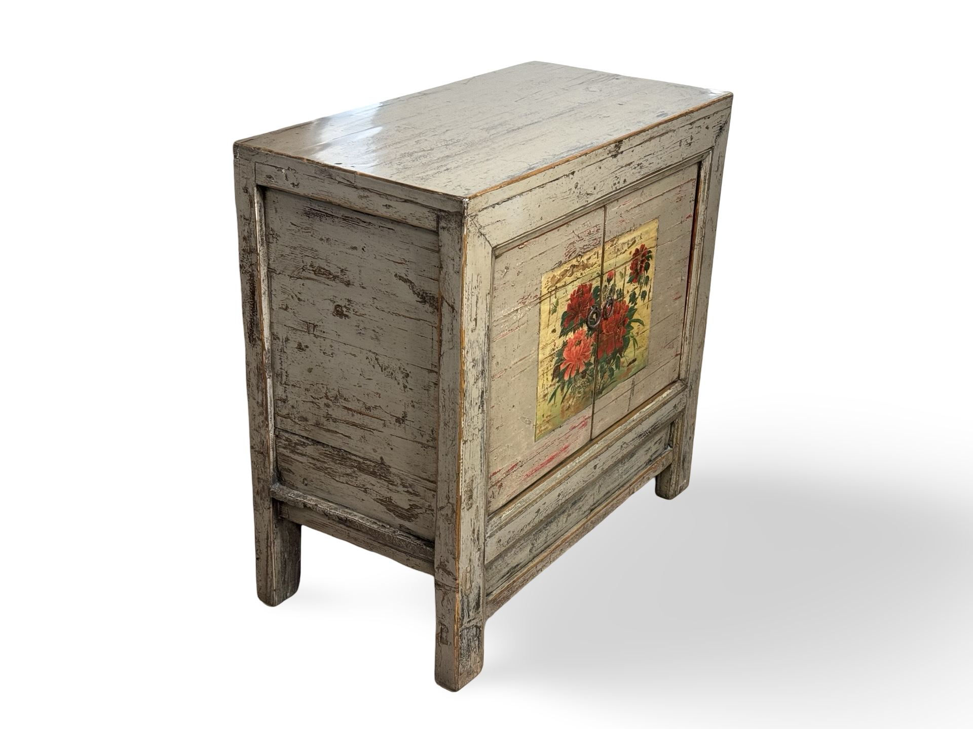 Dressoir 2 deur uniek bloem beschilderd