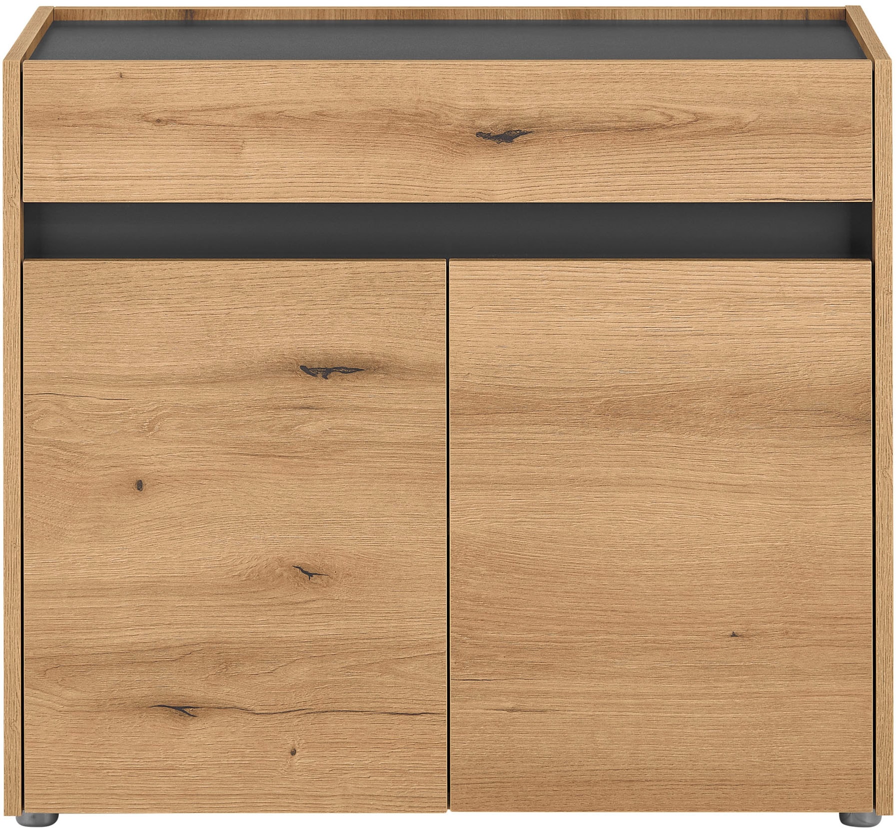 Home affaire Kommode »GiRON/CiTY, Schrank in vier Farben, modernes Sideboard, Kommode« in zwei Farben erhältlich, 2 Türen, 1 Schubkasten, 80 cm breit