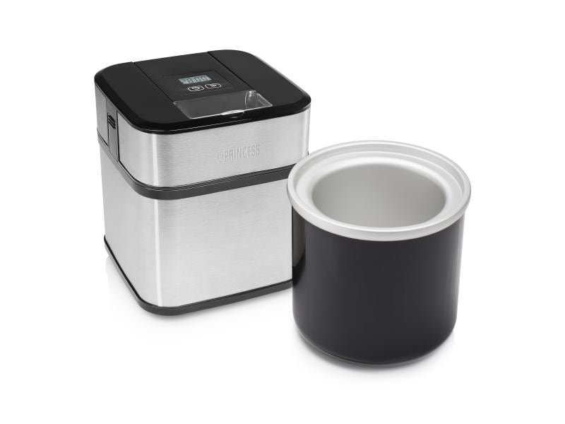 Princess Glacemaschine Silber 1.5 l Eiscrememaschine für Glace, Sorbet