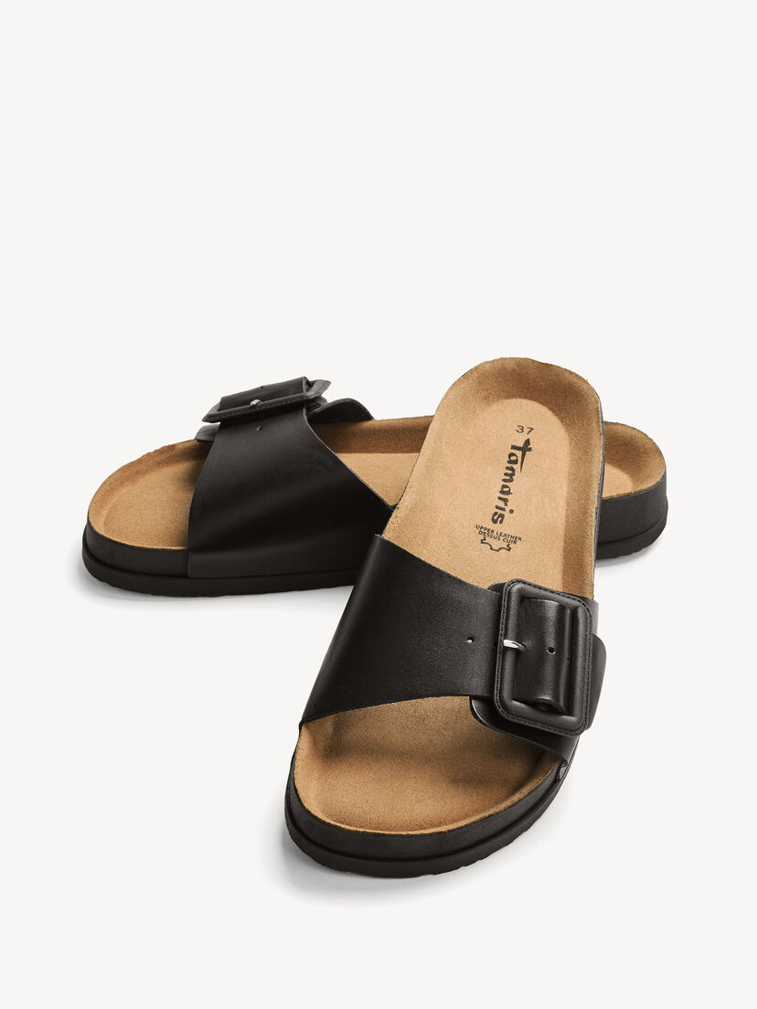Leren Slipper - zwart