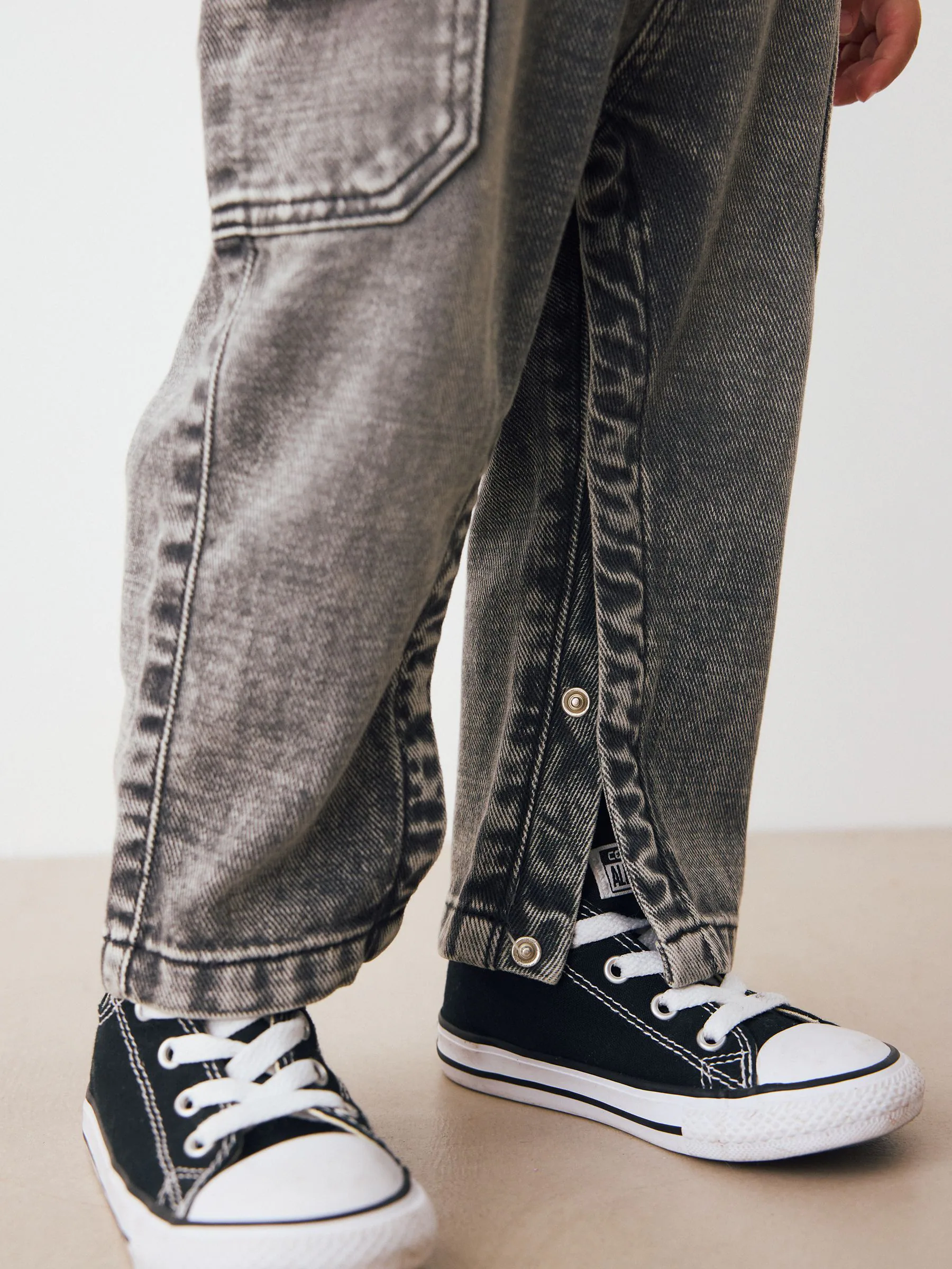 Grijs - Denim tuinbroek (3mnd -7jr)