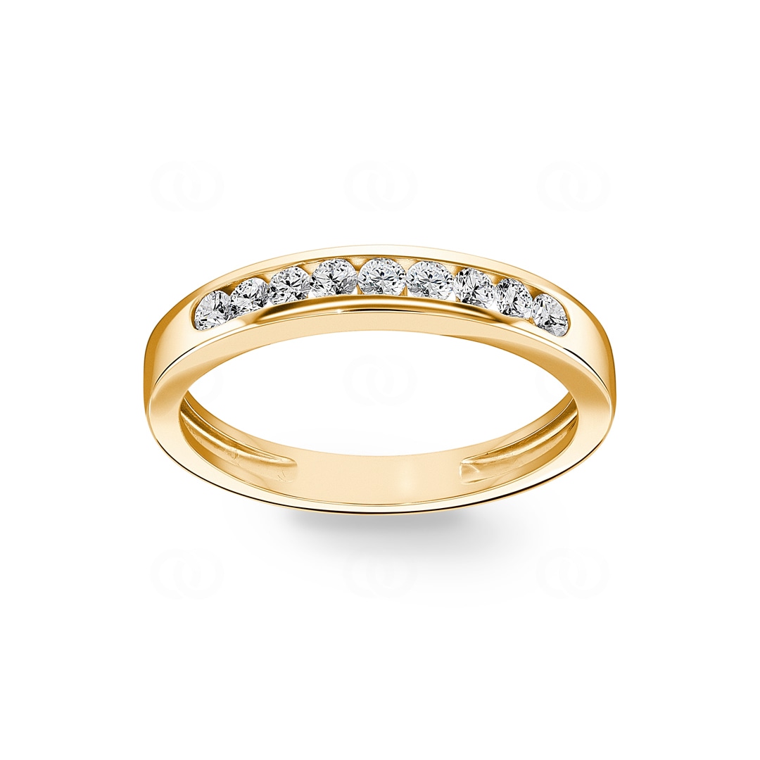 Mémoire-Ring 750/18 K Gelbgold mit Diamanten 0.22 ct H/si