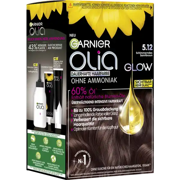 Glow Dauerhafte Haarfarbe 5.12 Schimmerndes Samtbraun