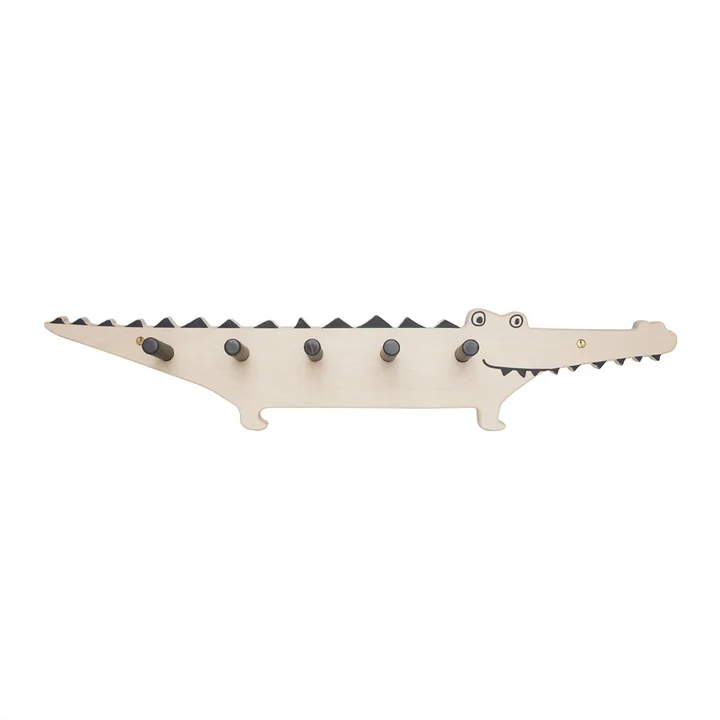 OYOY Mini - Crocodile Wandgarderobe, Birke natur