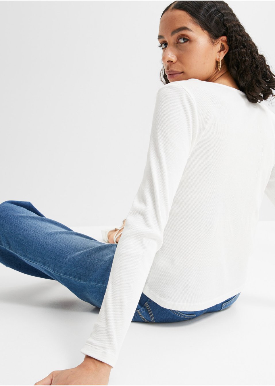 T-shirt manches longues avec détail nœud