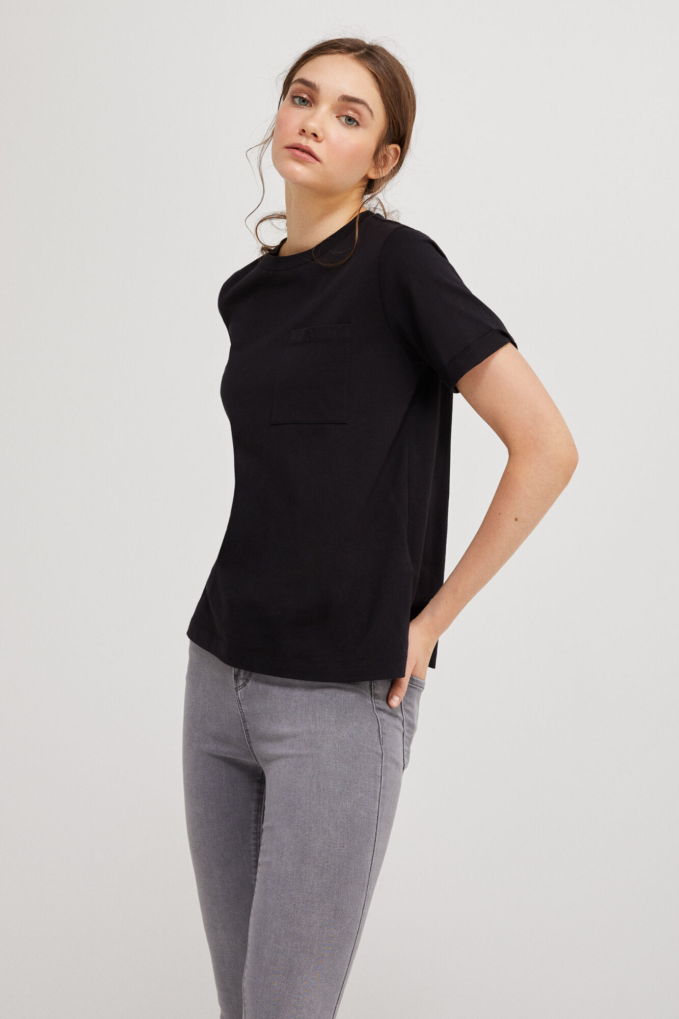 Calça jeans jegging com lavagem sustentável - Cinza escuro