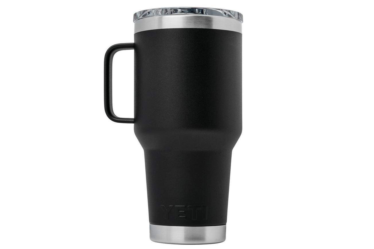 Yeti Rambler Travel Mug 30oz Stronghold Lid, Black, thermos reismok met deksel, 887 ml