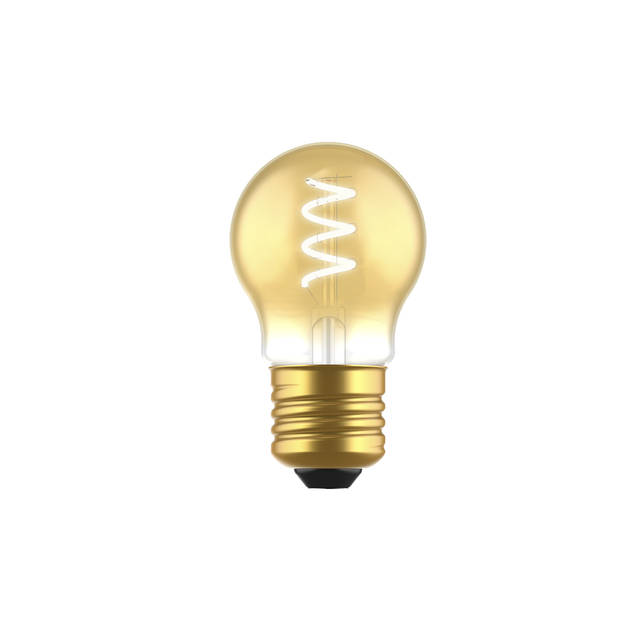 Blokker LED Kogel G45 - 3W - E27 - Spiraal Goud - Dimbaar