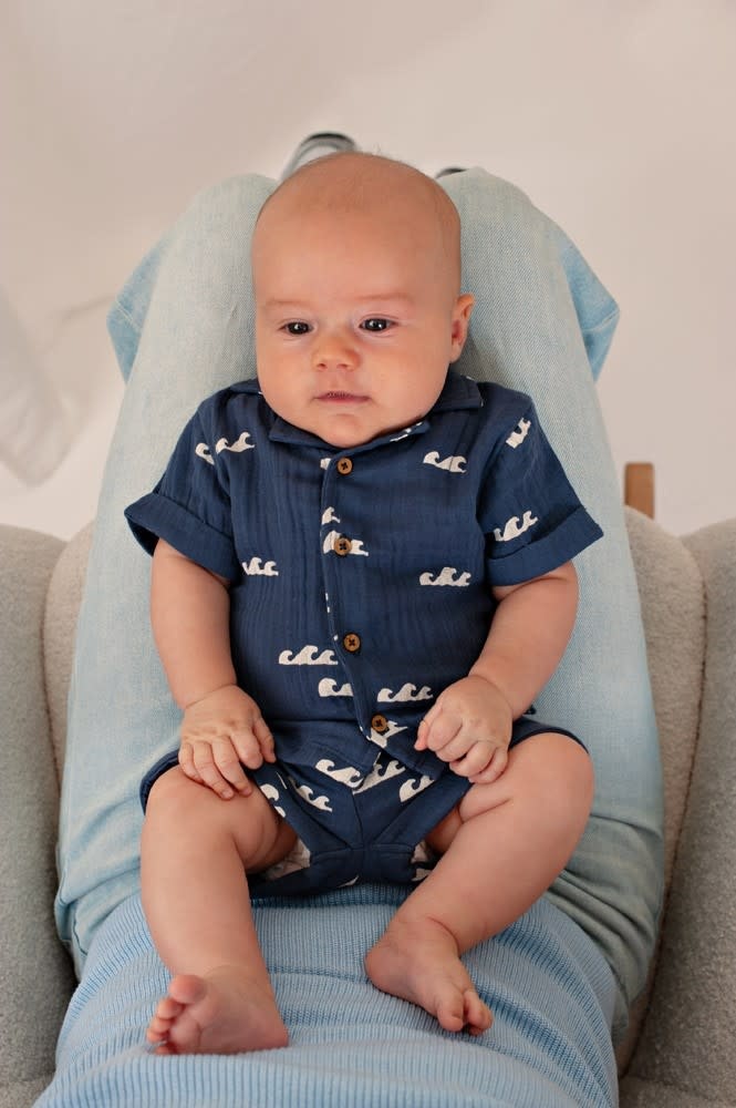 Feetje Feetje short mousseline aop - Summer Woven indigo