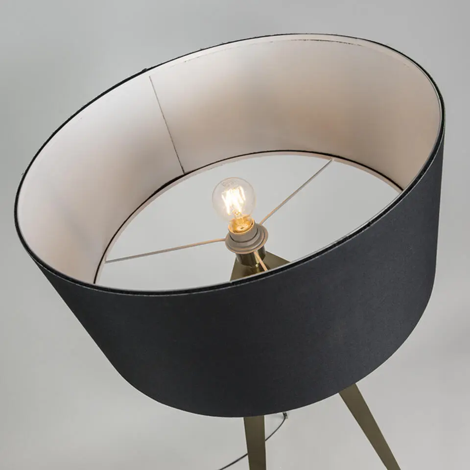 Qazqa vloerlampen ilse zwart e27