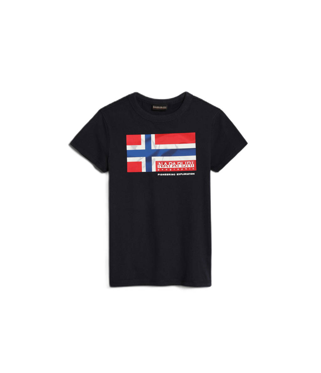 Napapijri T-shirt K S-ZAMORA met logo marine