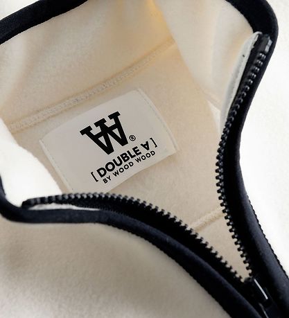 Wood Wood Fleecetr?je - Don - Off White m. Navy