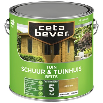 CetaBever Tuinbeits Schuur & Tuinhuis zijdeglans transparant grenen 2,5 liter